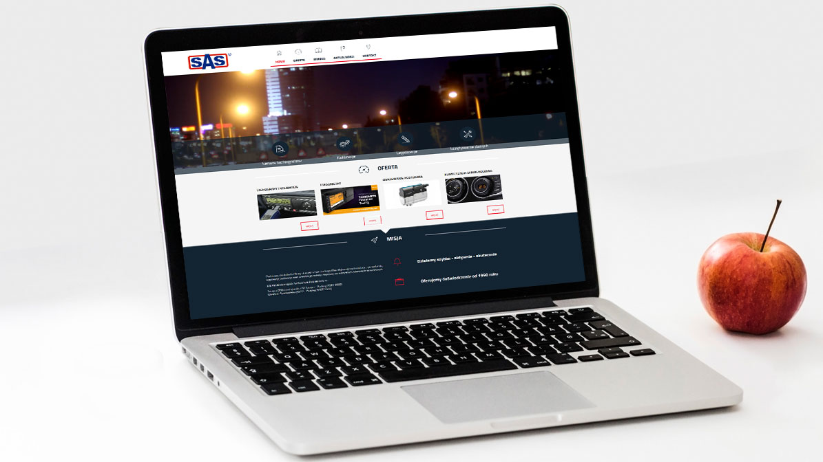 projekt i konfiguracja strony internetowej dla firmy serwisującej tachografy