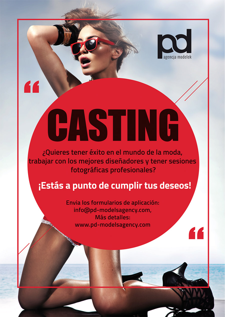plakat dla agencji modelek PD models agency